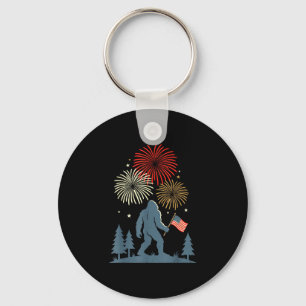 Chaveiro 4 de julho do bigfoot bandeira americana patriótic