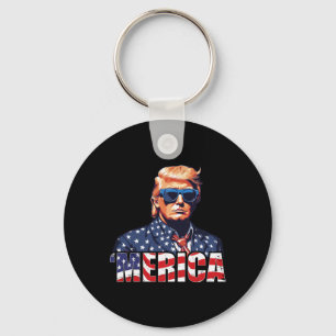 Chaveiro 4 De Julho Dos Eua Bandeira Americana Trump Vintag
