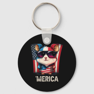 Chaveiro 4 de julho Hamster Merica