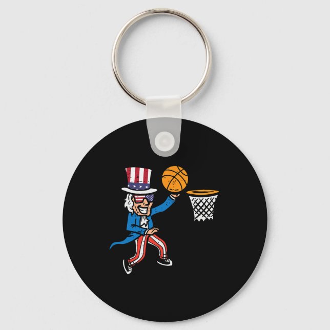 Chaveiro 4 de julho, jogador de basquetebol Tio Sam America (Frente)