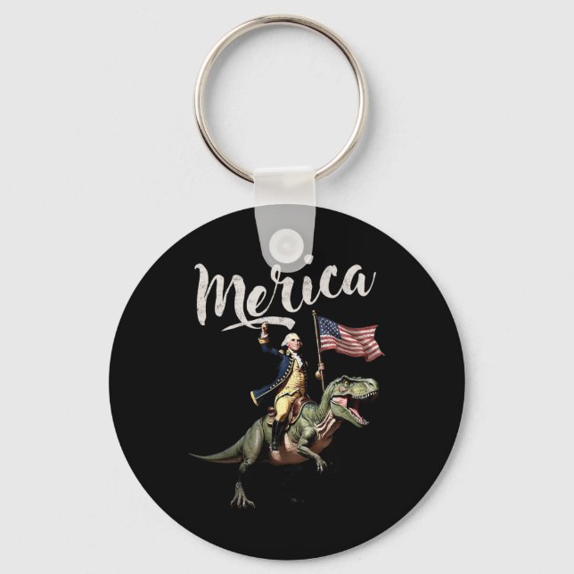 Chaveiro 4 De Julho Merica George Washington Dirigindo Um D (Frente)