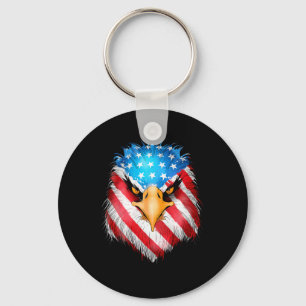 Chaveiro 4 De Julho Patriótico Áaga Americana Bandeiras Hom