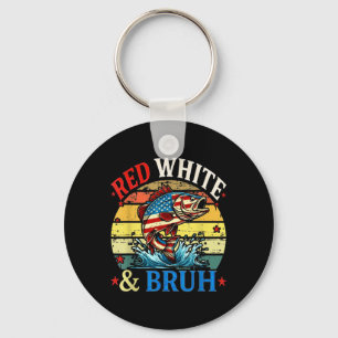 Chaveiro 4 De Julho Retro Pesca Red White & Bruh Ame