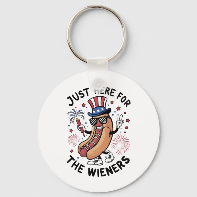 Chaveiro 4 De Julho Wieners USA American flag Patriotic (Frente)