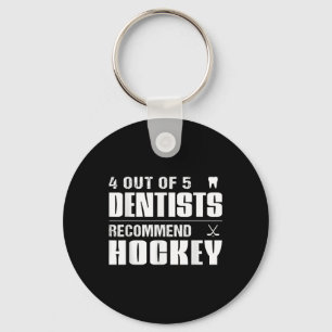 Chaveiro 4 Em 5 Dentistas Recomendam Hockey Funny Hoc