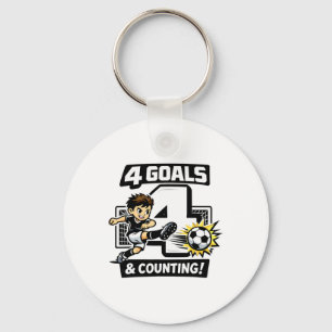 Chaveiro 4 Gols E Contando Aniversário De Futebol Para 4 An