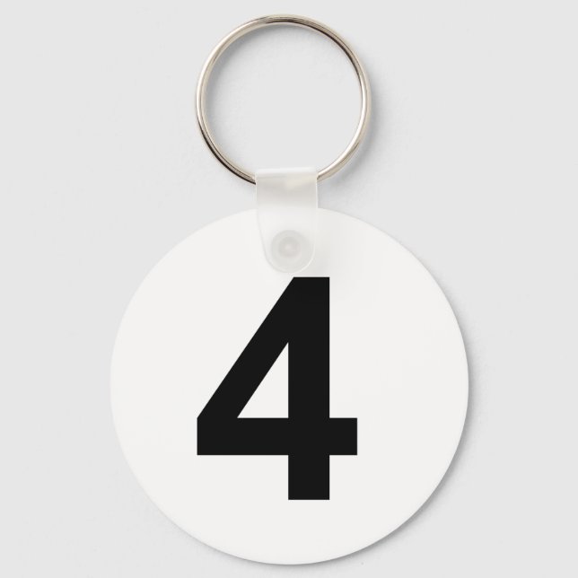 Chaveiro 4 - número quatro (Frente)