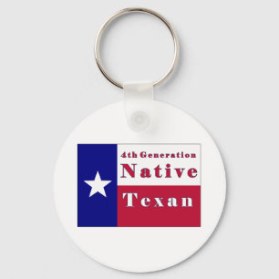 Chaveiro 4o Bandeira nativa do Texan da geração