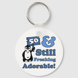 Chaveiro 50º aniversário bonito para as mulheres