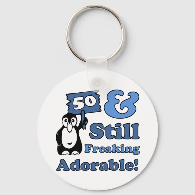 Chaveiro 50º aniversário bonito para as mulheres (Frente)