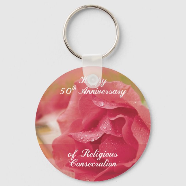 Chaveiro 50º Aniversário da Religião Rosa Rosa (Frente)
