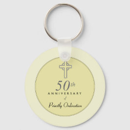 Chaveiro 50º aniversário do Padre com a Cruz Embriagada