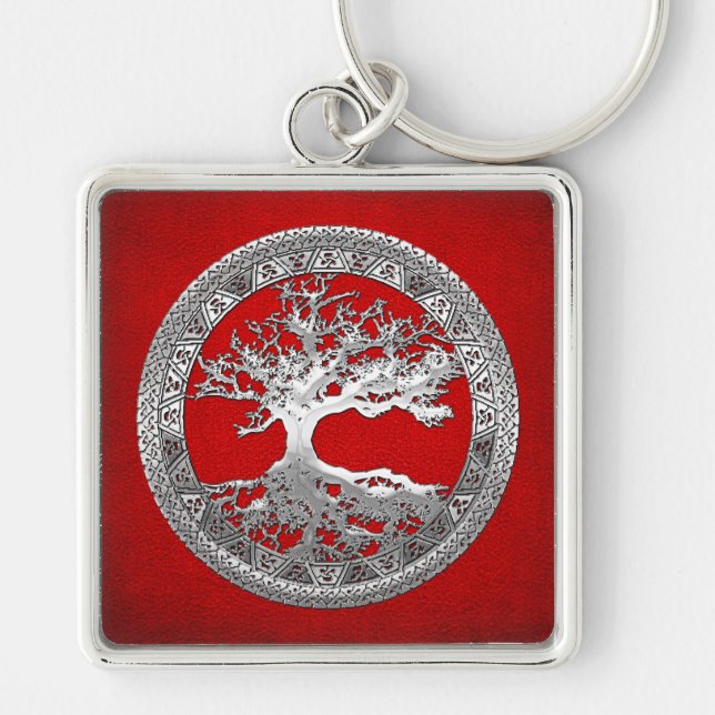 Chaveiro [500] Celtic Tree of Life [Silver] (Frente)