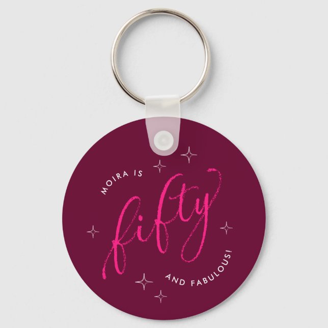 Chaveiro 50 e Fabulosa Branca 50, Aniversário (Frente)