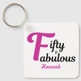 Chaveiro 50 e Fabuloso 50º Aniversário Rosa