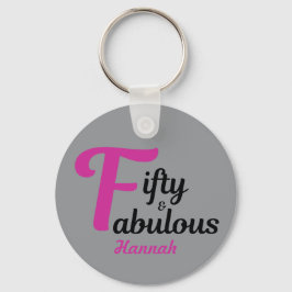 Chaveiro 50 e Fabuloso 50º Aniversário Rosa