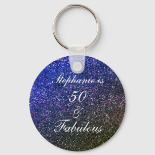 Chaveiro 50 E Ómbre Azul Azul De Aniversário Fabuloso