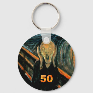 Chaveiro 50th Presentes de aniversário, o gritar 50!