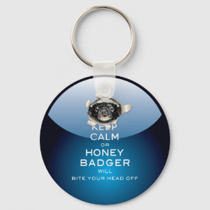 Chaveiro [52] Mantenha a calma ou o texugo de mel…