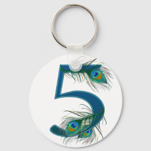 Chaveiro 5/5os/5os aniversário/número 5