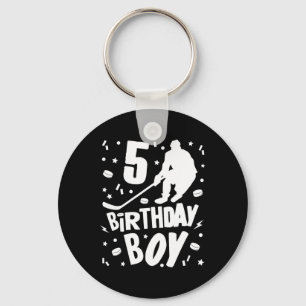 Chaveiro 5 Birthday Boy Ice Hockey Kids 5 Anos Festa