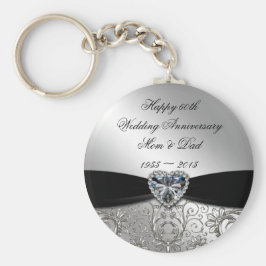 Chaveiro 60ª Cadeia de Chave de Aniversário de Casamento