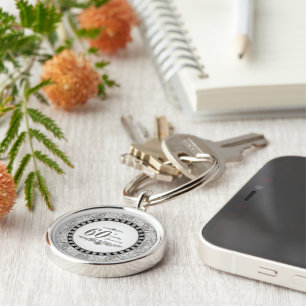 Chaveiro 60ª Cadeia de Chave de Aniversário de Casamento