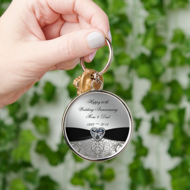 Chaveiro 60ª Cadeia de Chave de Aniversário de Casamento (Mão)