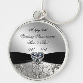 Chaveiro 60ª Cadeia de Chave de Aniversário de Casamento
