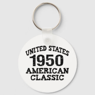 Chaveiro 60th Presentes de aniversário, 1950