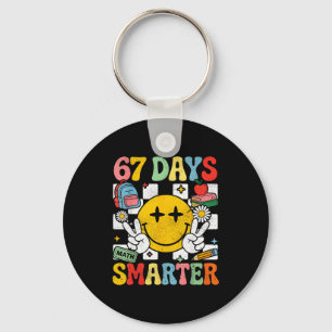 Chaveiro 67º Dia De Escola Engraçado 67 Dias Mais Inteligen