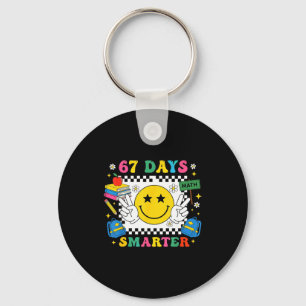 Chaveiro 67º Dia De Escola Engraçado 67 Dias Mais Inteligen