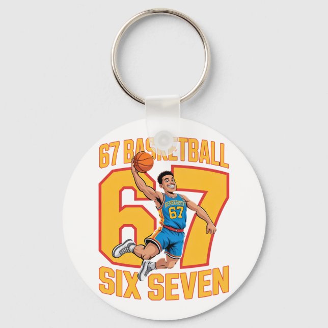 Chaveiro 67 Basketball Six Seven Meme (Frente)