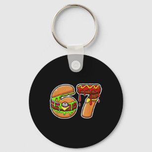 Chaveiro 67 Burger Pizza Fusão de Comida Delícia 