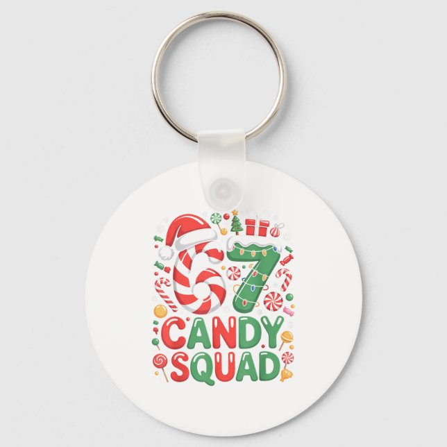 Chaveiro 67 Candy Squad Christmas Brainrot Funny Xmas Light (Frente)