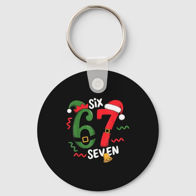 Chaveiro 67 Christmas 6 7 Meme Six Seven Xmas  (Frente)
