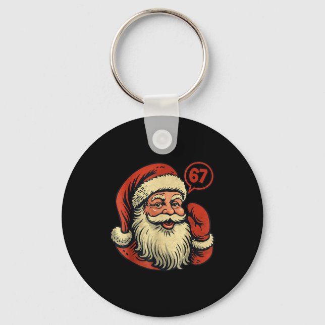 Chaveiro 67 Christmas Funny Six Seven Meme 6_7 Shirt Santa  (Frente)