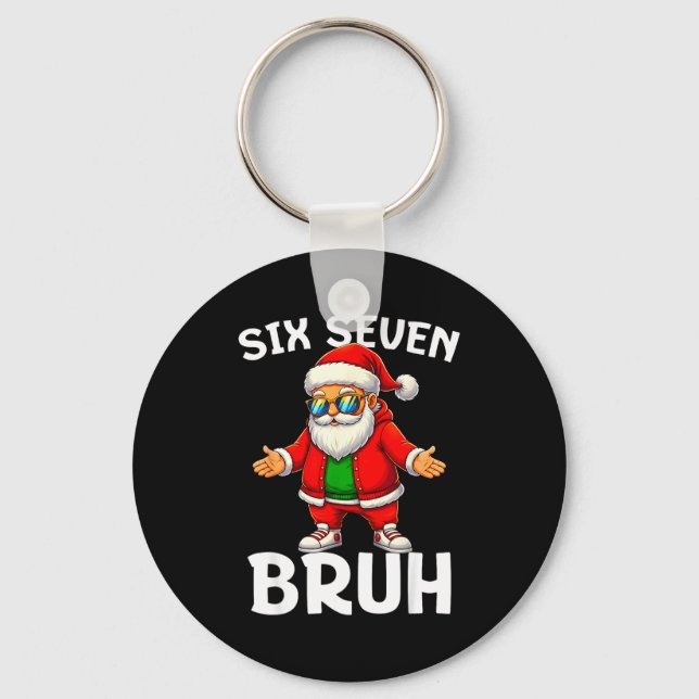 Chaveiro 67 Christmas Funny Six Seven Meme Brainrot Santa K (Frente)
