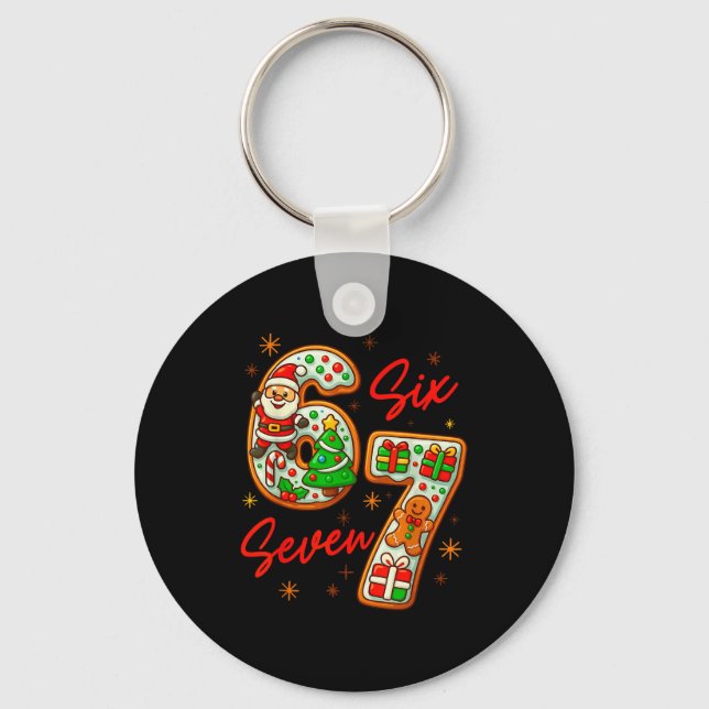Chaveiro 67 Christmas Meme Saying 6 7 Meme Costume Xmas  (Frente)