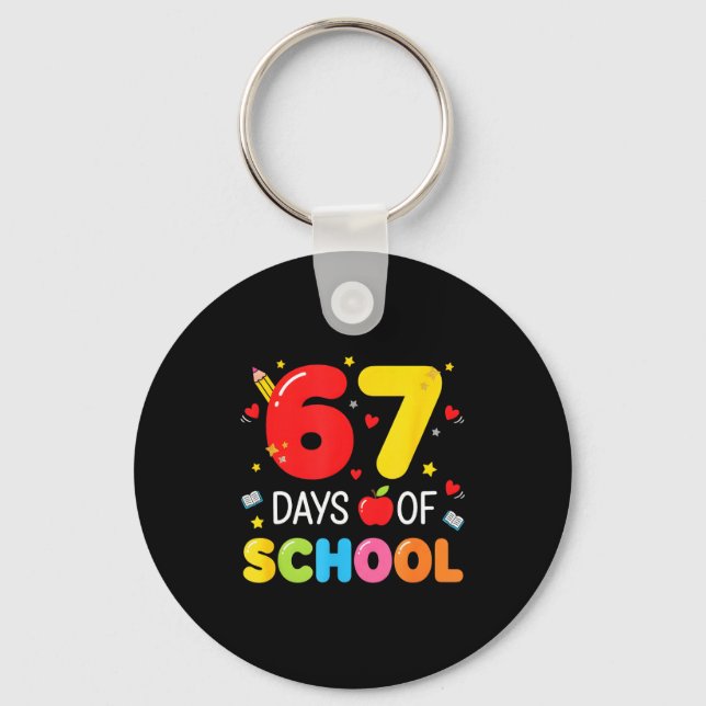 Chaveiro 67 Days Of School 67 Meme Teachers Humor 6 7 Funny (Frente)