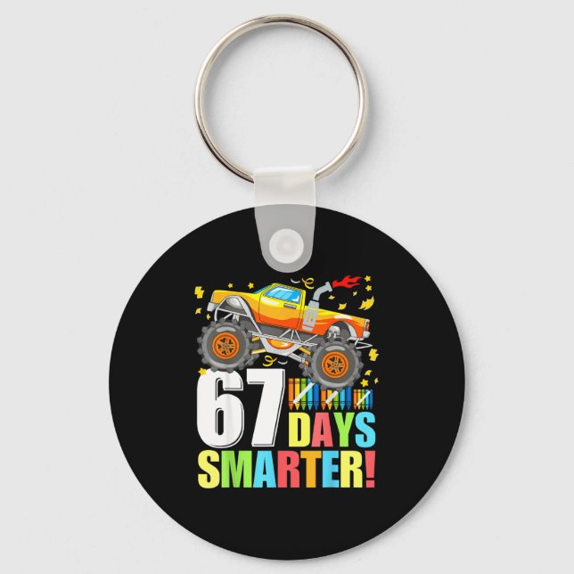 Chaveiro 67 Days Of School Smarter Funny Six Seven Monster  (Frente)