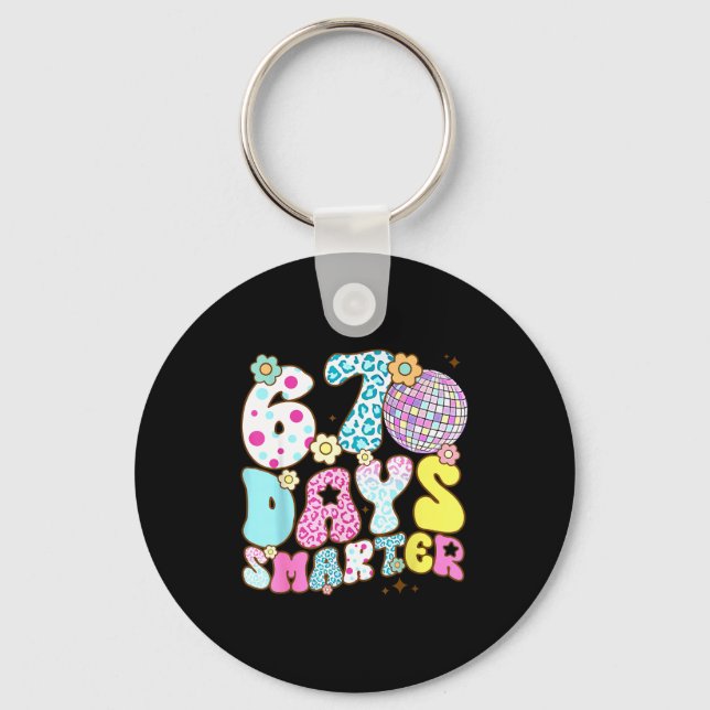 Chaveiro 67 Days Smarter 67 Days School Teacher Students Me (Frente)