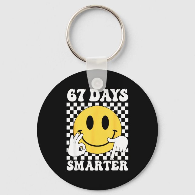 Chaveiro 67 Days Smarter Funny Six Seven 6 7 Gen Alpha Slan (Frente)