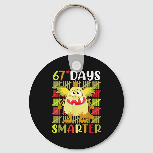 Chaveiro 67 Days Smarter Little Monster 67th Day School Gir (Frente)