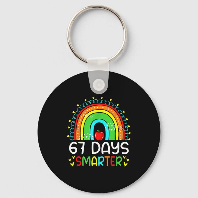 Chaveiro 67 Days Smarter School Rainbow Teacher Days Smarte (Frente)