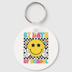 Chaveiro 67 Dias De Escola Sorriso Retro Professor Crianças