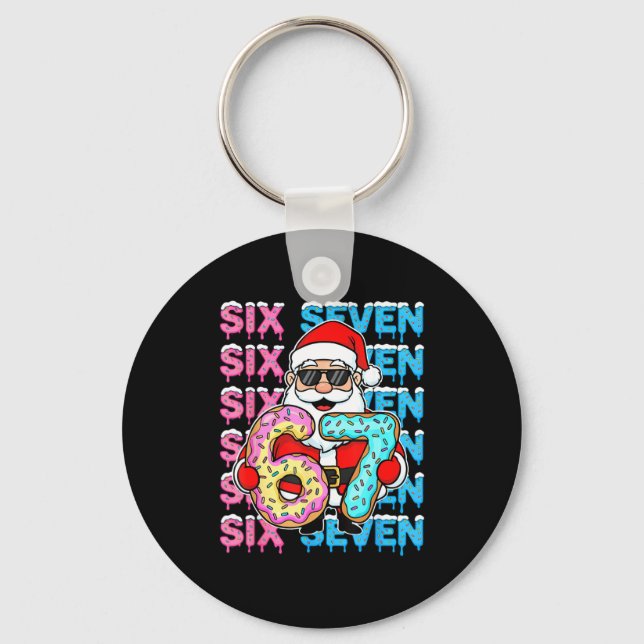 Chaveiro 67 Donut Christmas Funny Six Seven Meme Santa Kids (Frente)