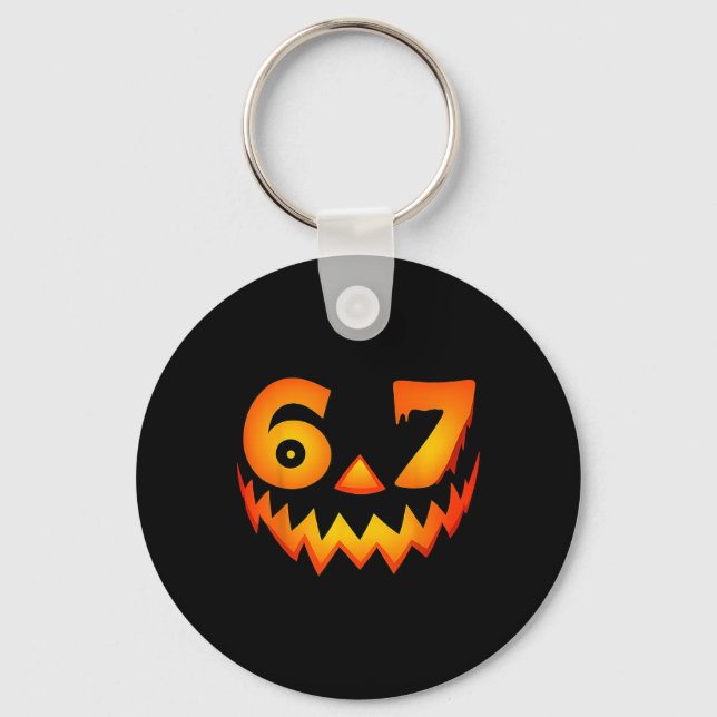 Chaveiro 67 Fantasia de Halloween Six Seven para Alunos Pro (Frente)