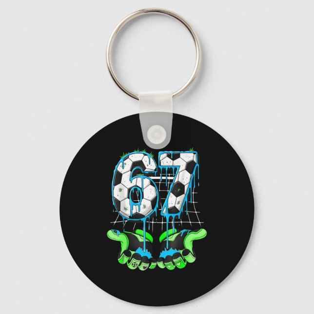 Chaveiro 67 Futebol Divertido Six Seven Gen Alpha Meme Gote (Frente)