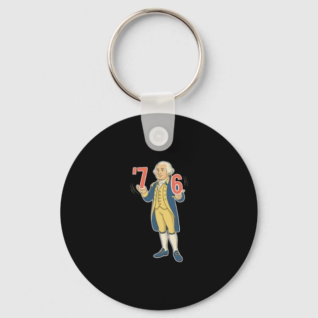 Chaveiro 67 George Washington Meme Engraçado Seis Sete Gera (Frente)